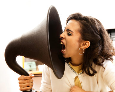 Shouting down the speaker tube