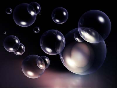 Bubbles with reflections